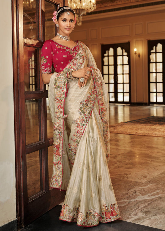 EXCLUSIVE& PREMIUM Saree WARM IVORY COLOR