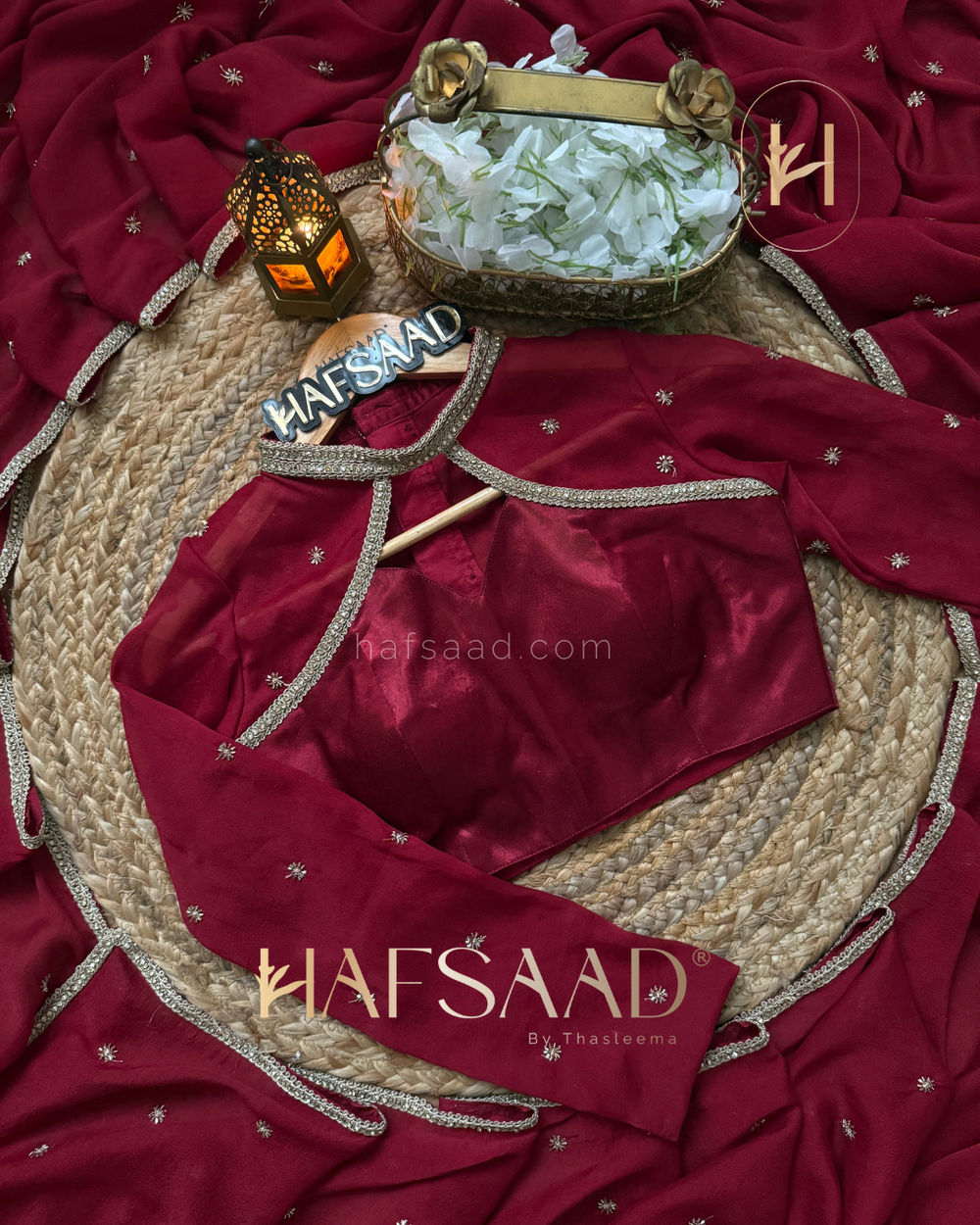 DEEP WINE RED Color Chiffon Silk Saree