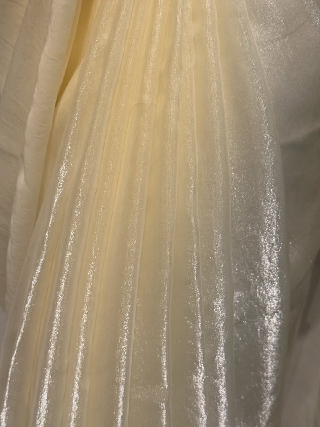 CREAM Color Premium Fendi Silk Plain Saree with Heavy Designer Blouse Piece