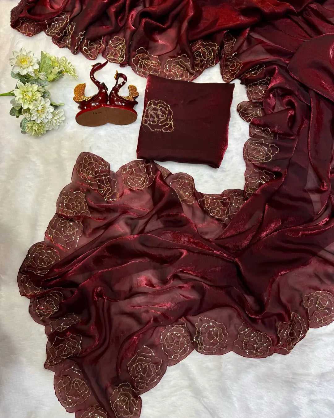 Pure Space Silk with Beautiful Katdana handwork
