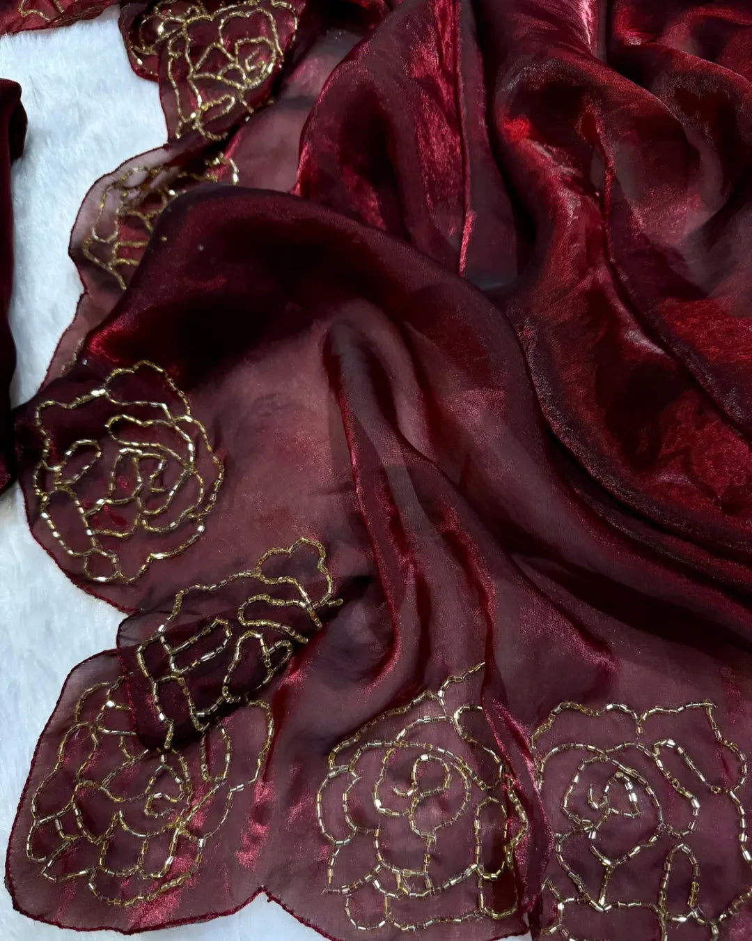 Pure Space Silk with Beautiful Katdana handwork