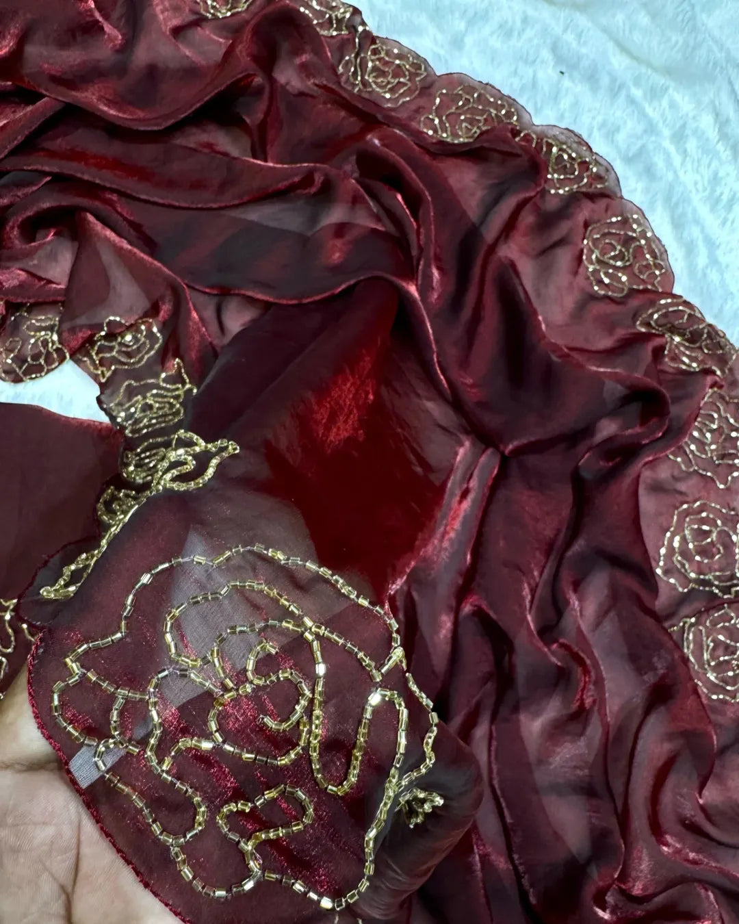 Pure Space Silk with Beautiful Katdana handwork