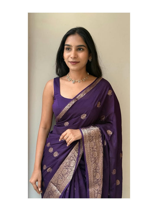 Viscose Crape Silk Heavy Weaving Border
