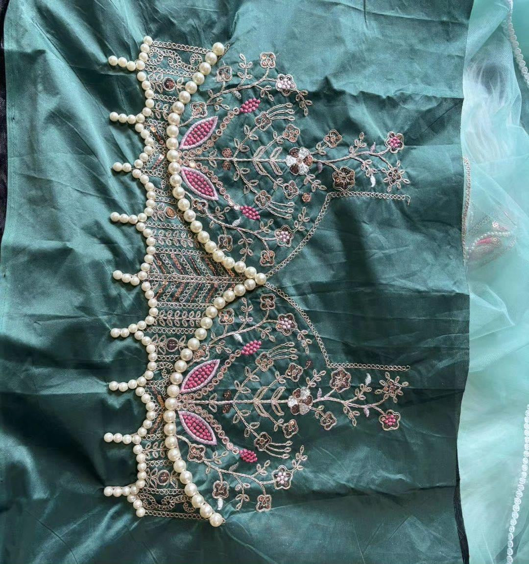 Premium Net Saree Embellished With Beautiful Embroidery