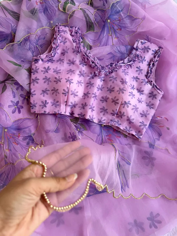 Organza Khatli Work Saree