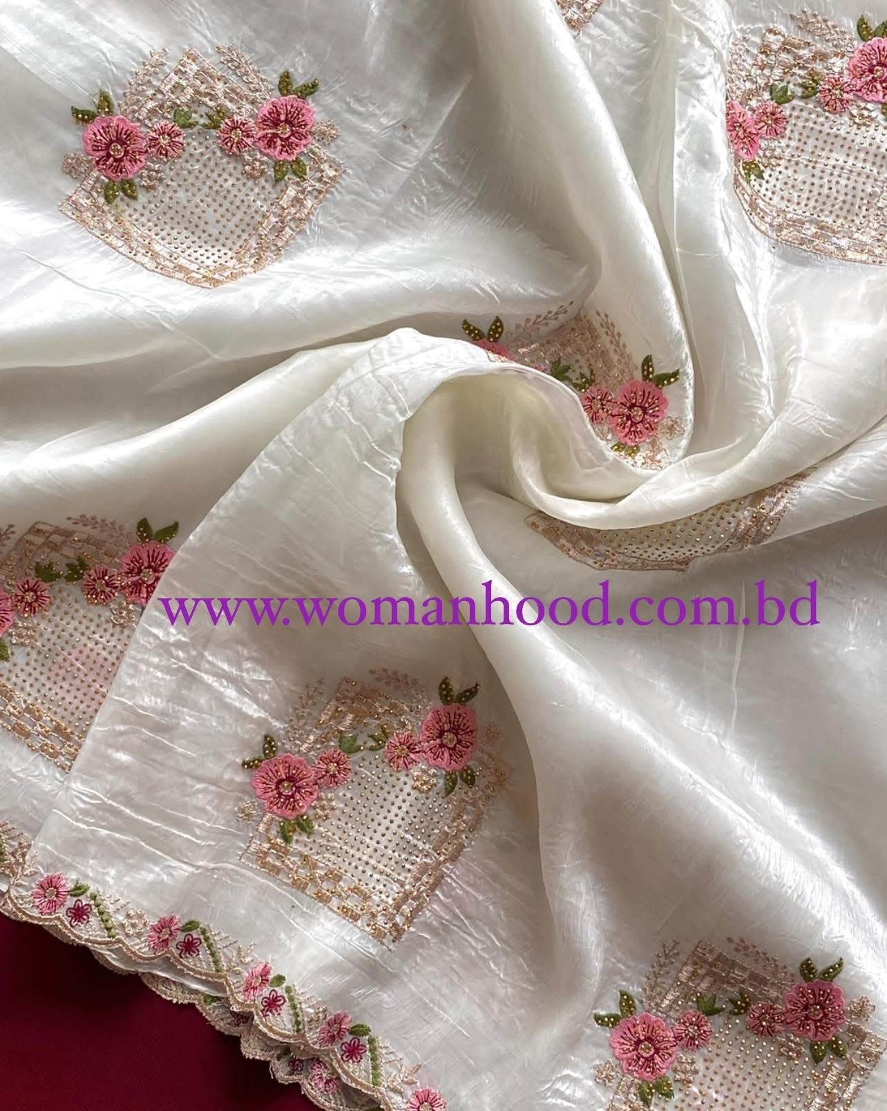 Pure paper silk crush saree