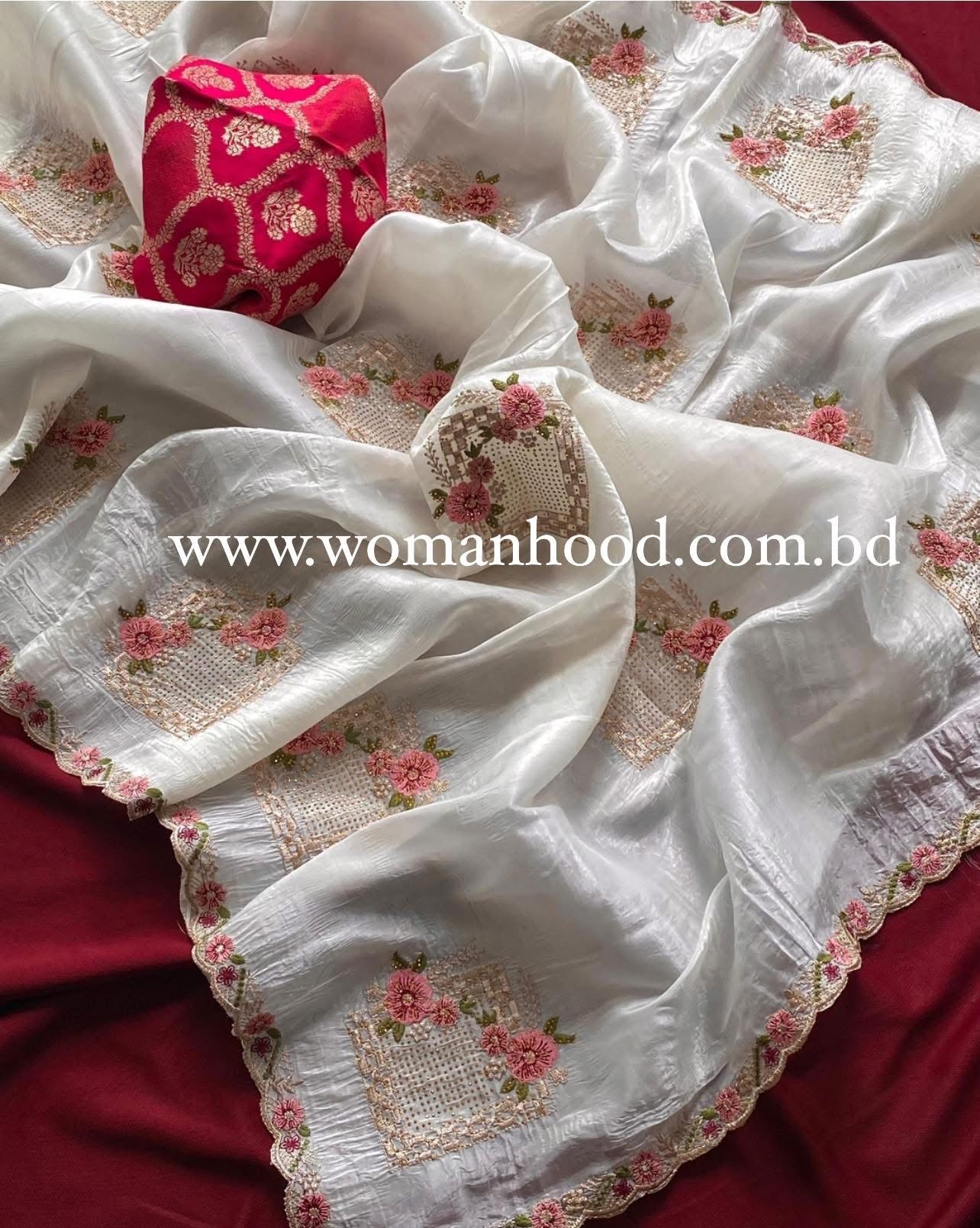 Pure paper silk crush saree