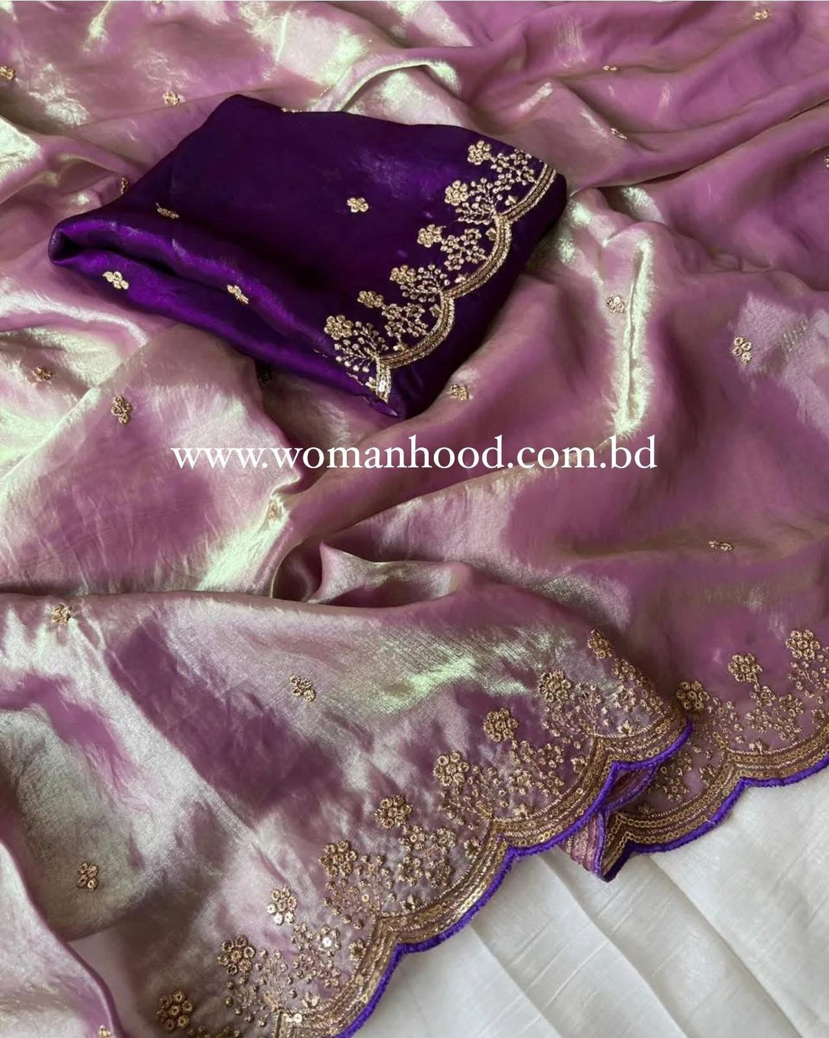 Fendy Satin dual-shaded Saree