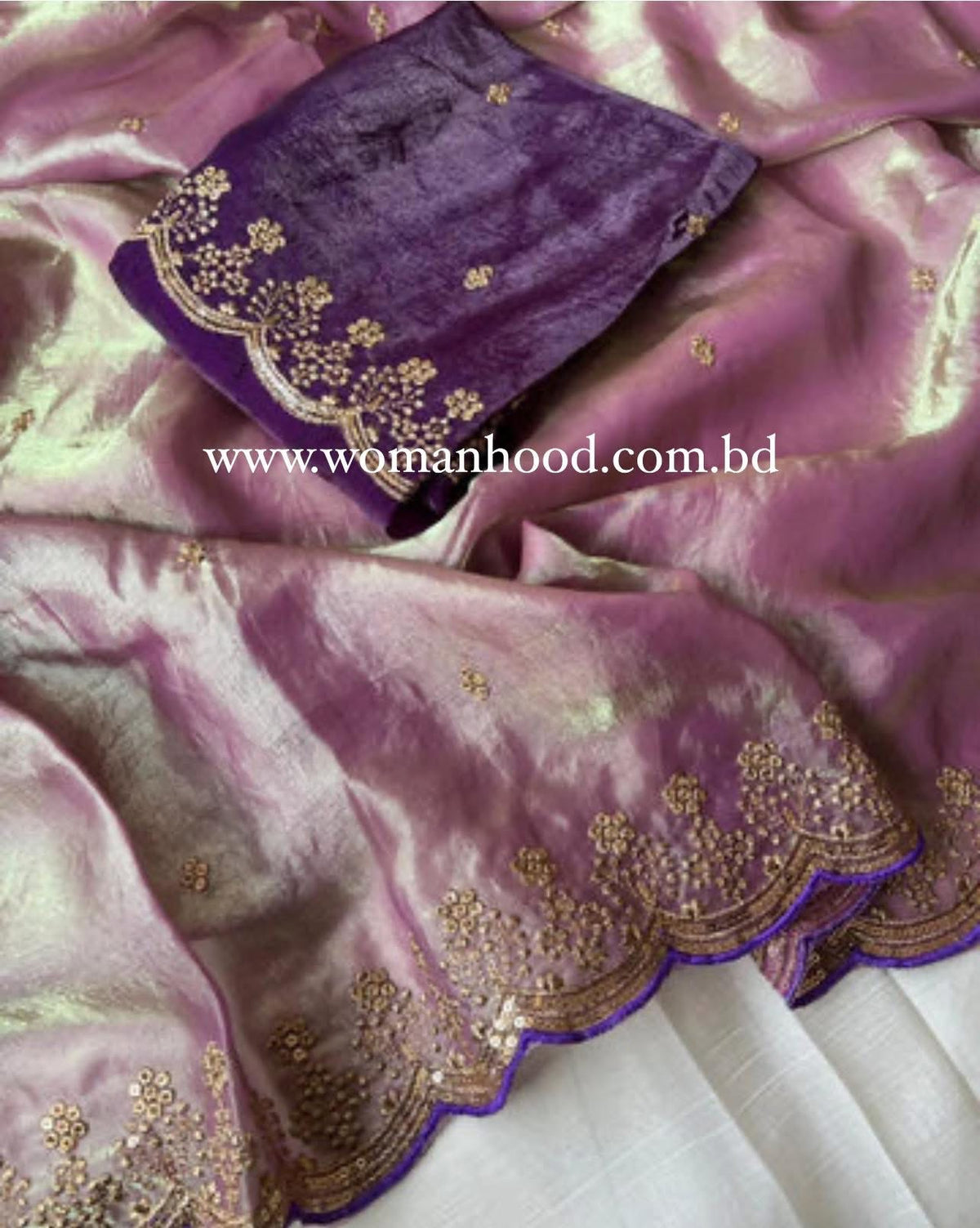 Fendy Satin dual-shaded Saree