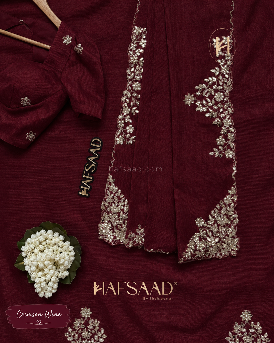 CREAMSON WINE Color Kota Saree